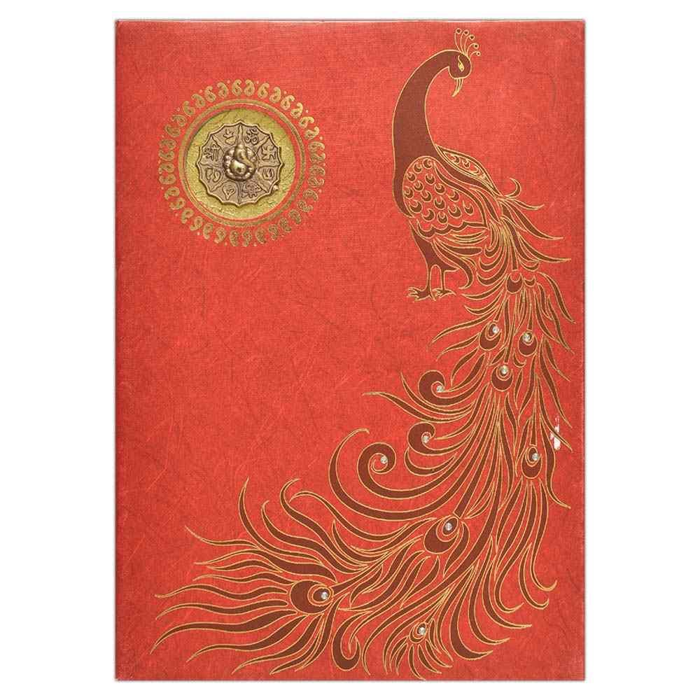 Invitation Card - Exotic & Elegant Peacock Invitation Card-KNK1223