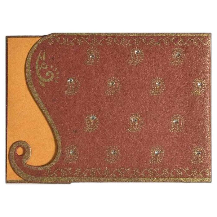 Invitation Card - A Traditional treat in Red and Orange Invitation Card-KNK1228-King of Cards