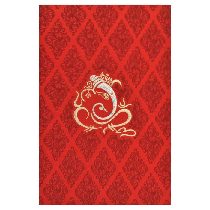 Invitation Card - Stunning Ganesha Screen Wedding Card-KNK1288-King of Cards
