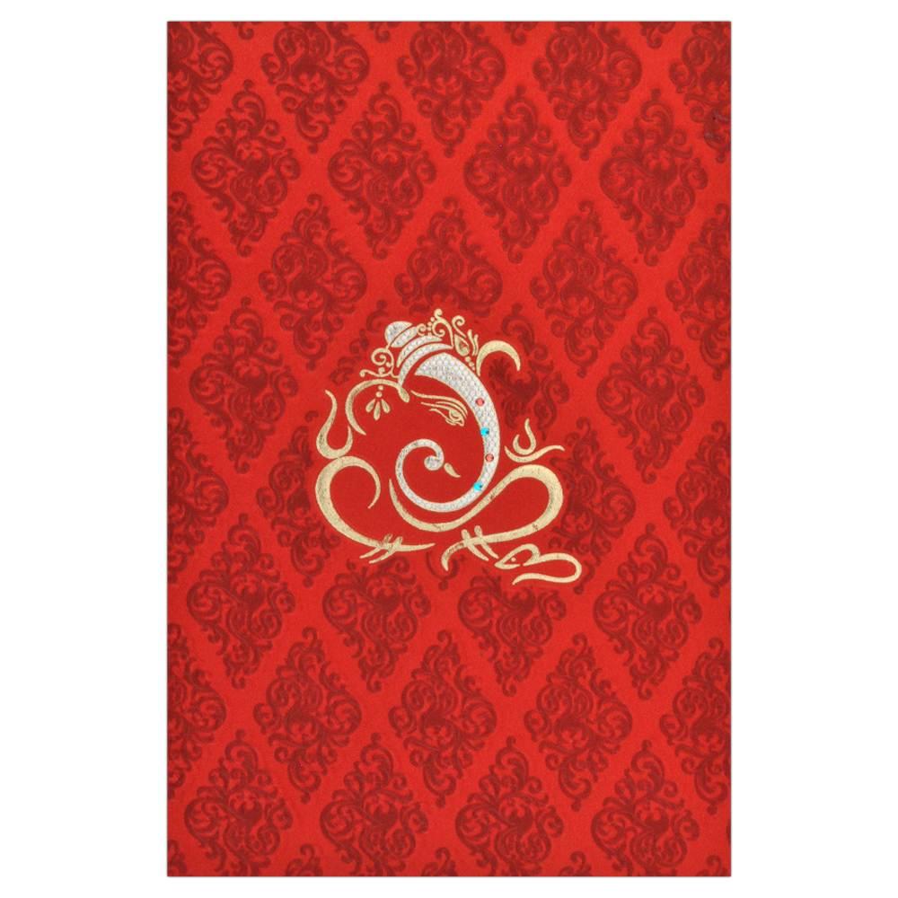 Invitation Card - Stunning Ganesha Screen Wedding Card-KNK1288
