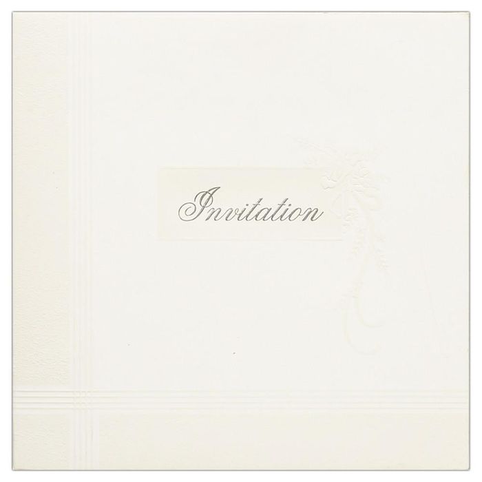 Invitation Card - Plain Wedding Invitation Card-KNK1456