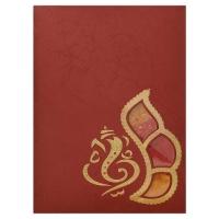 Invitation Card - Stylish Arisha Kumkum Ganesha Wedding Card-KNK1489