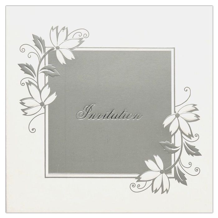 Invitation Card - Square Wedding Card-KNK1551