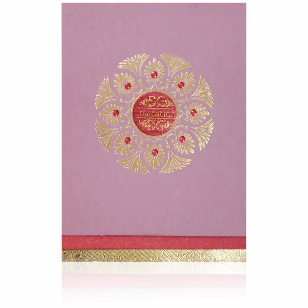Purple Single Sheet Invitation Card-Knk1692