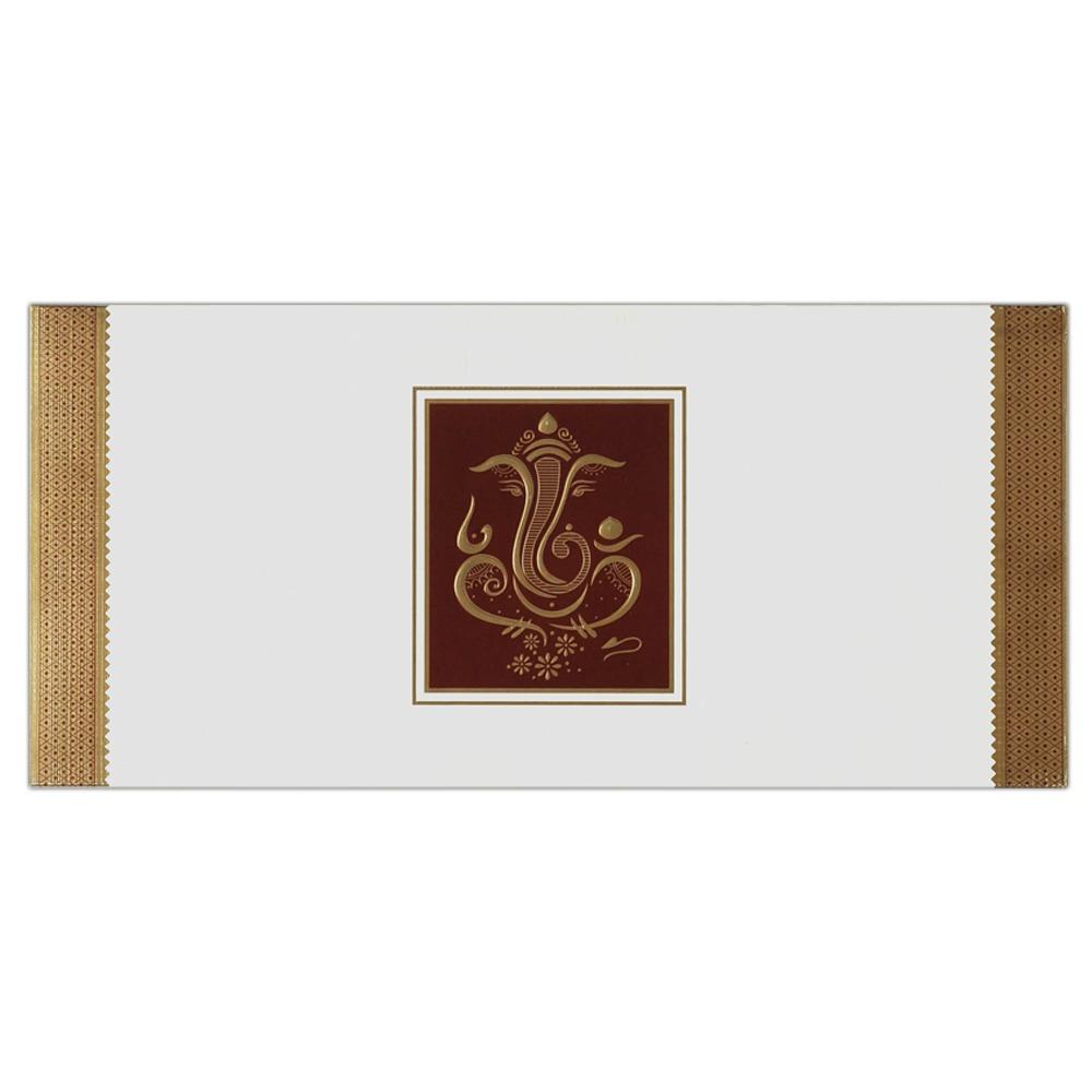 Invitation Card - Designer Maroon and Golden Invitation Card-KNK1846