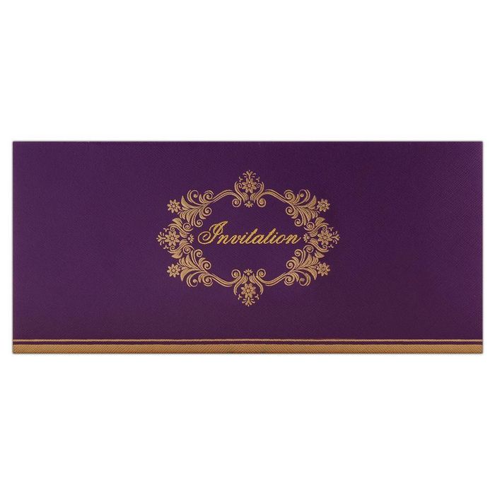 Purple Wedding Invitation Card-King of Cards