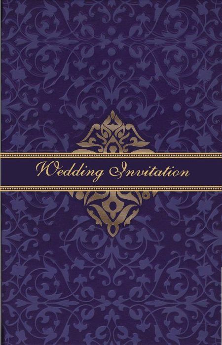 Blue Wedding Invitation Card-Knk1897-King of Cards