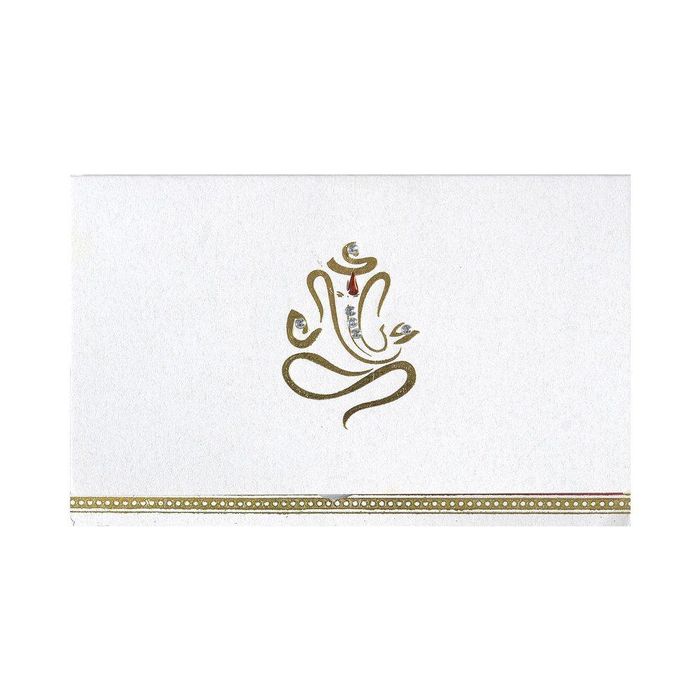 Shwetha Ganesha Inaugural Personal Wedding Invitation Card-KNK1908-King of Cards
