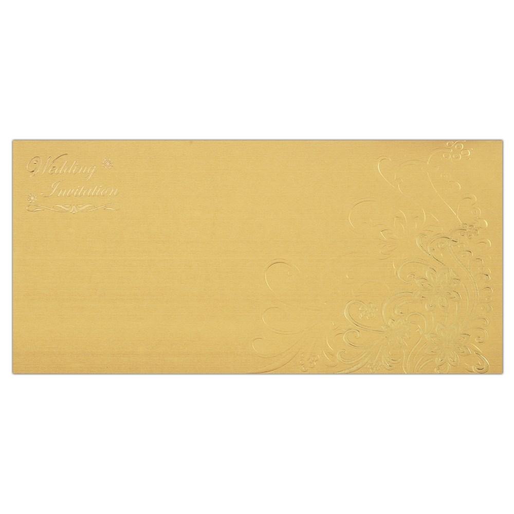Pristine Gold Shading With Designer Wedding Card -KNK1939