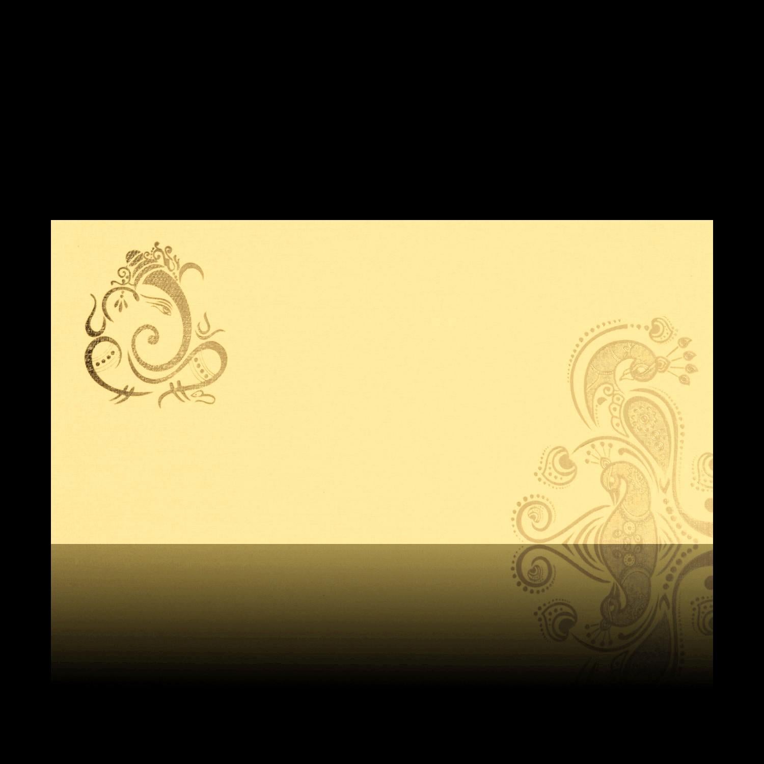 Cream Peacock Design Personal Card