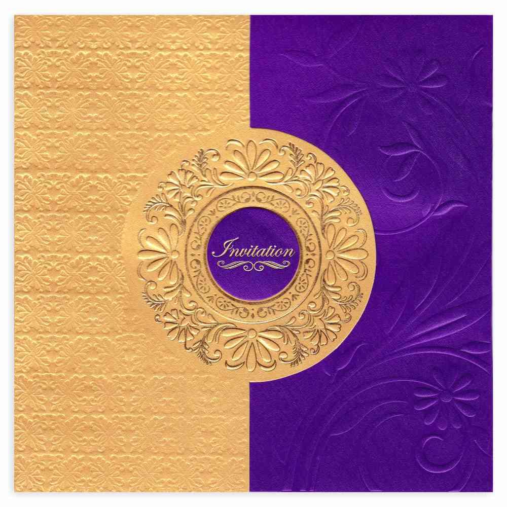 Unique Door Type Violet Shading Personal Wedding Card - KNK2016 - Small (Personal card)