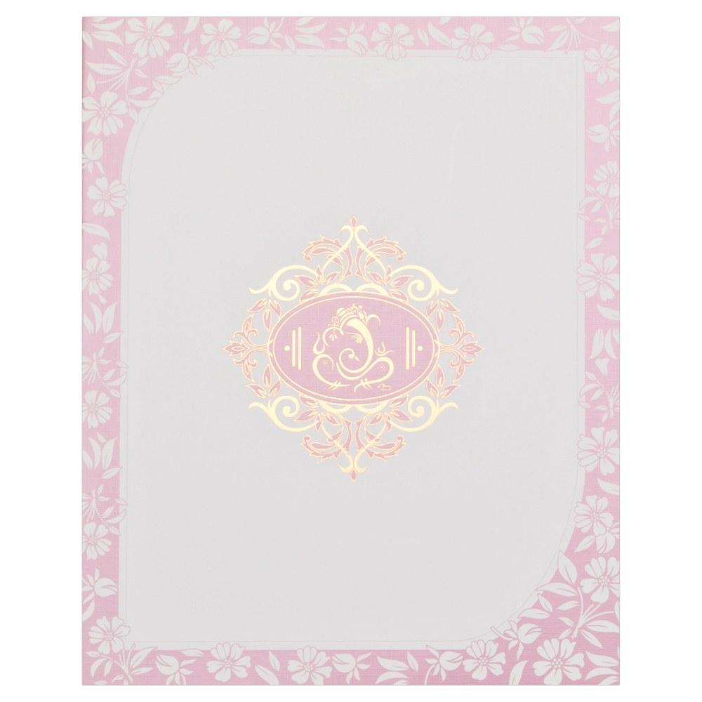 Invitation Card - Everlasting Pink Ganesha Kalyana Patrika-KNK2234