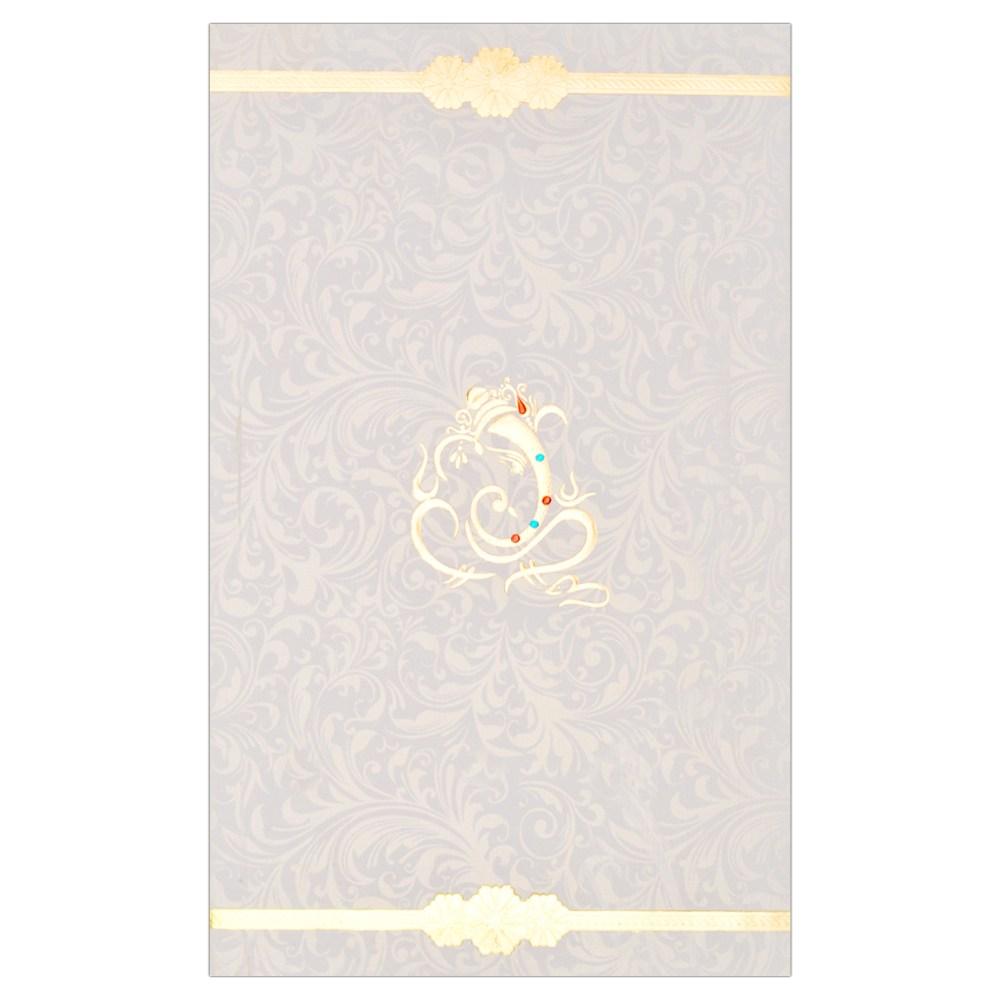 Admirable Ganesha Padded Wedding Card-KNK2280