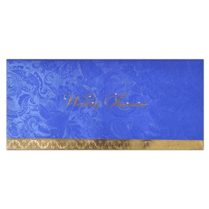 Invitation Card - Luxurious Invitation in Blue and Gold-KNK2318-King of Cards