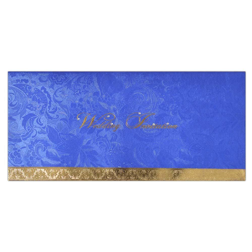 Invitation Card - Luxurious Invitation in Blue and Gold-KNK2318