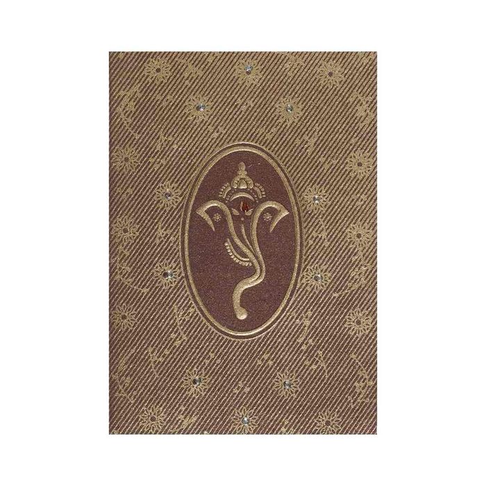 Swarna Ganesha Handmade With Personal Wedding Invitation Card-KNK2657-King of Cards