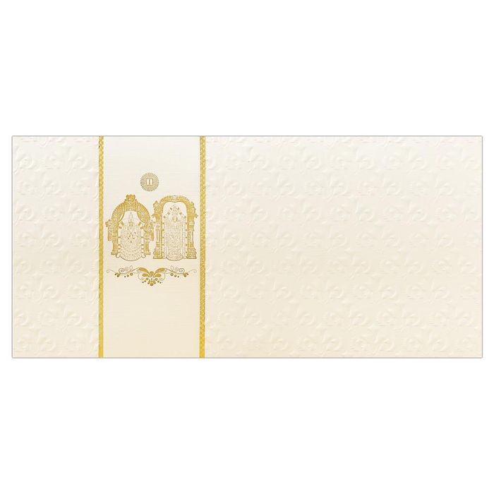 Invitation Card - Supreme White Balaji Alamelu Marriage Cards-KNK2738
