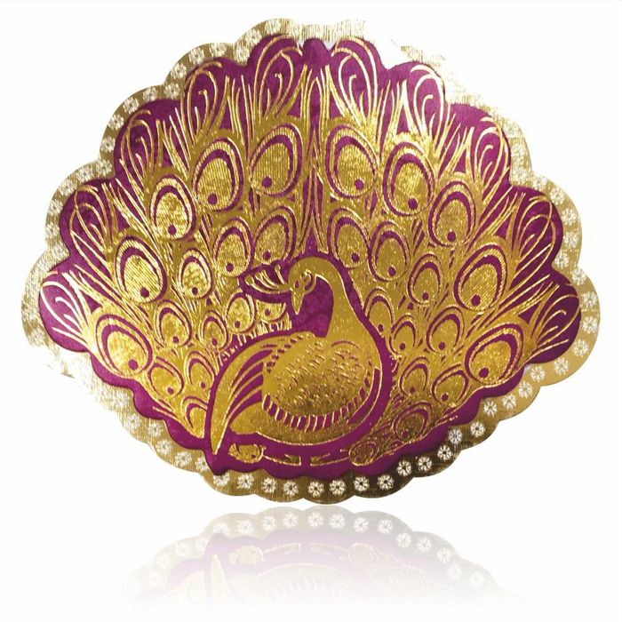 Pink Peacock Personal Invitation Card-KNK2124