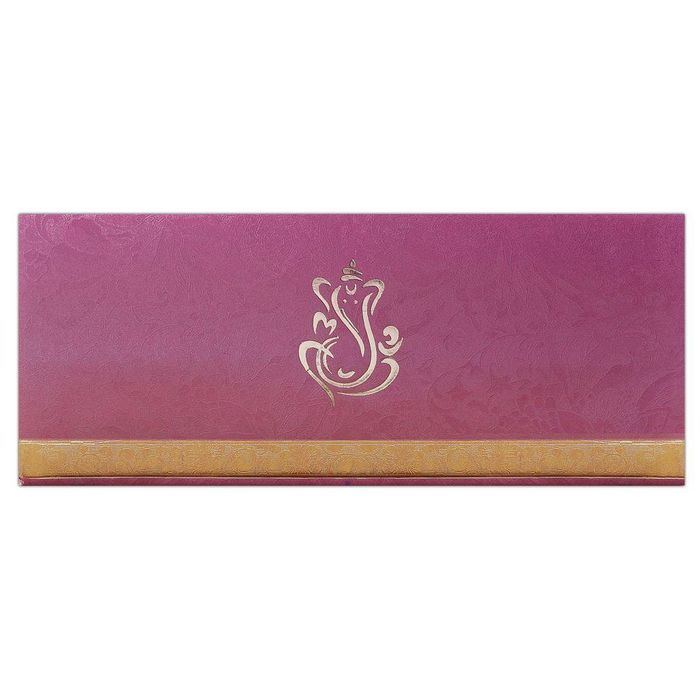 Pink Ganesha Personal Invitation Card-King of Cards