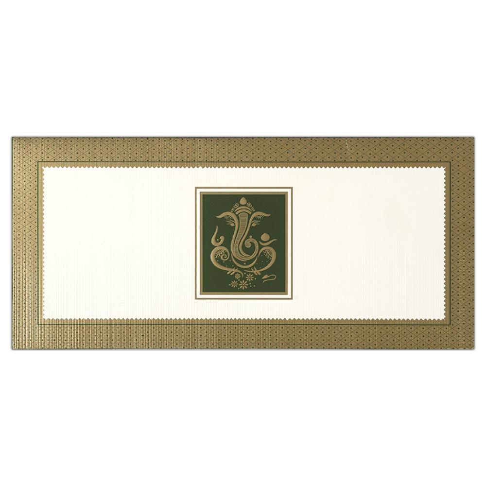 Invitation Card - Horizontal Ganesha Wedding Invitation Card-KNK3194