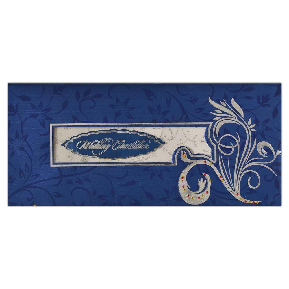 Invitation Card - The Royal Invitation in Royal Blue-KNK3454