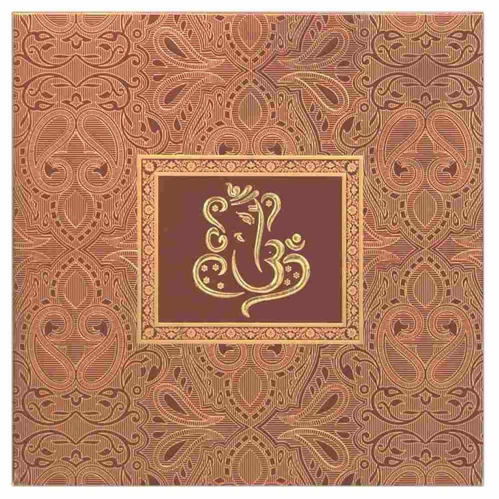 Invitation Card - Wedding Reception Gold Series Invitation Card-KNK4343