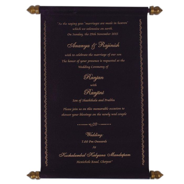 Purple Premium Satin Scroll In Big Size With Box-KNK4879-King of Cards