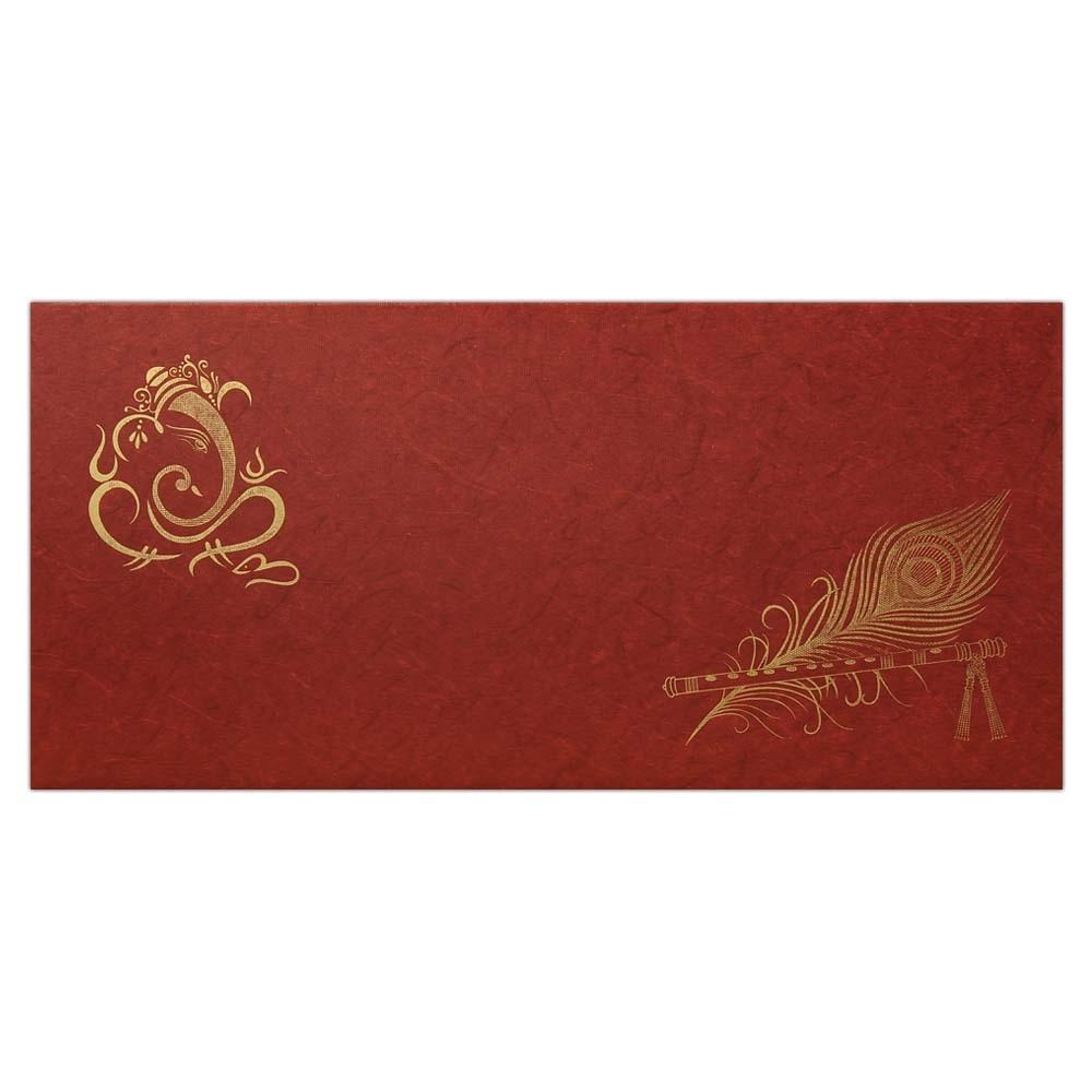 Invitation Card Royal Scented Peacock Feather Shaadi Card-KNK4944