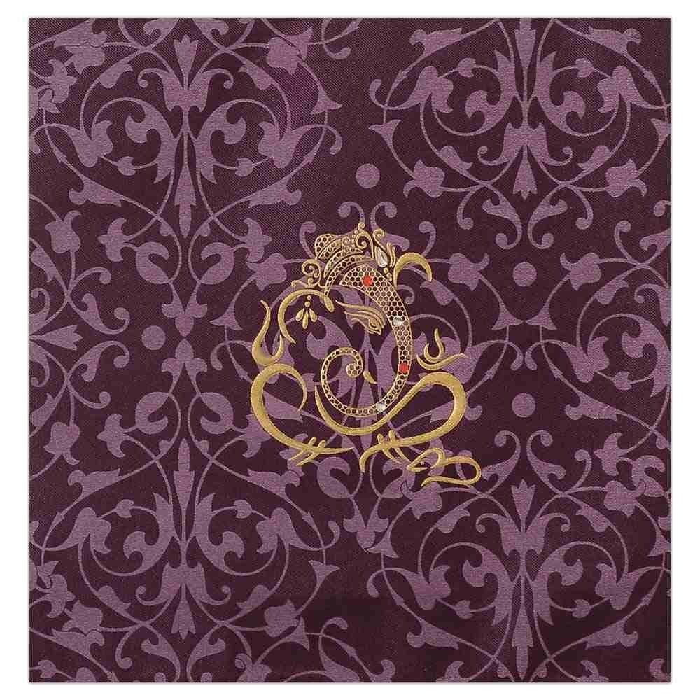 Invitation Card - Exclusive Designer Hindu Wedding Card-KNK4975
