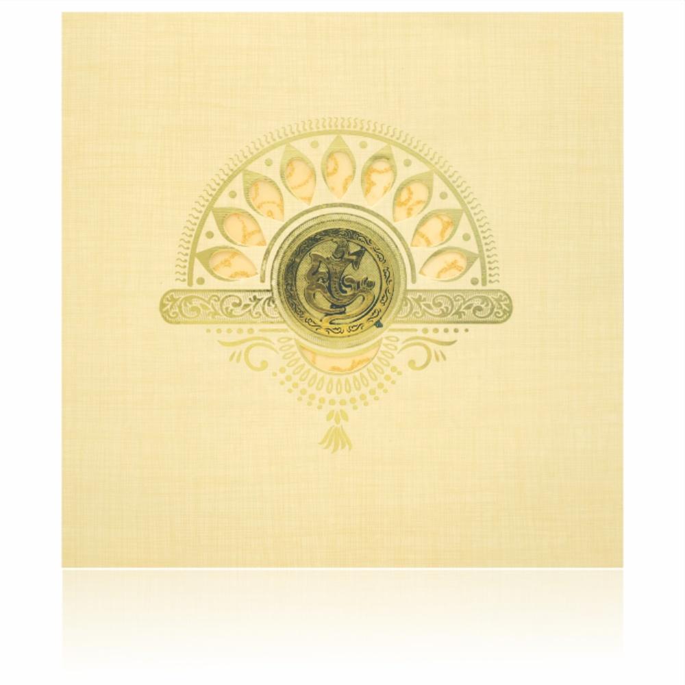 Sandal Metallic Die Cut Invitation-KNKB976S