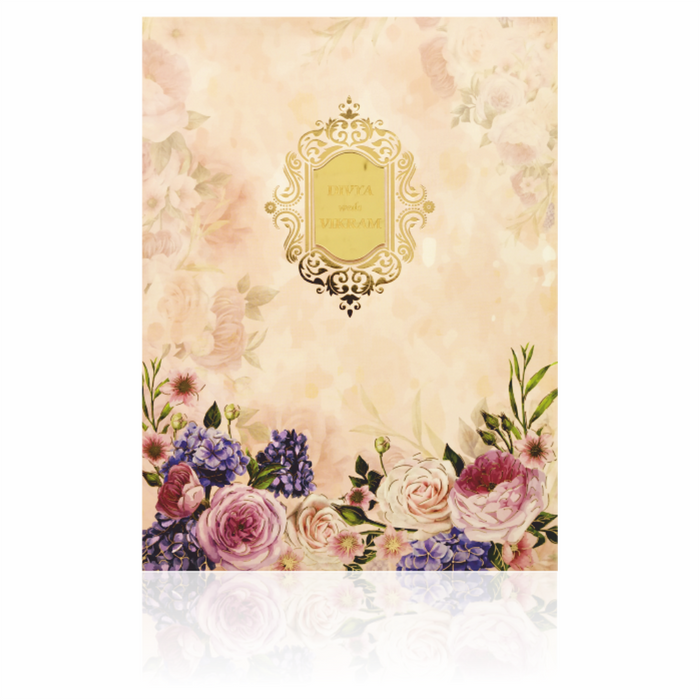 Pink Padded Colourful Floral Design In Offset-King of Cards