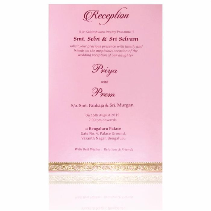 Gorgeous Pink Color With Single Sheet Invitation Card-King of Cards