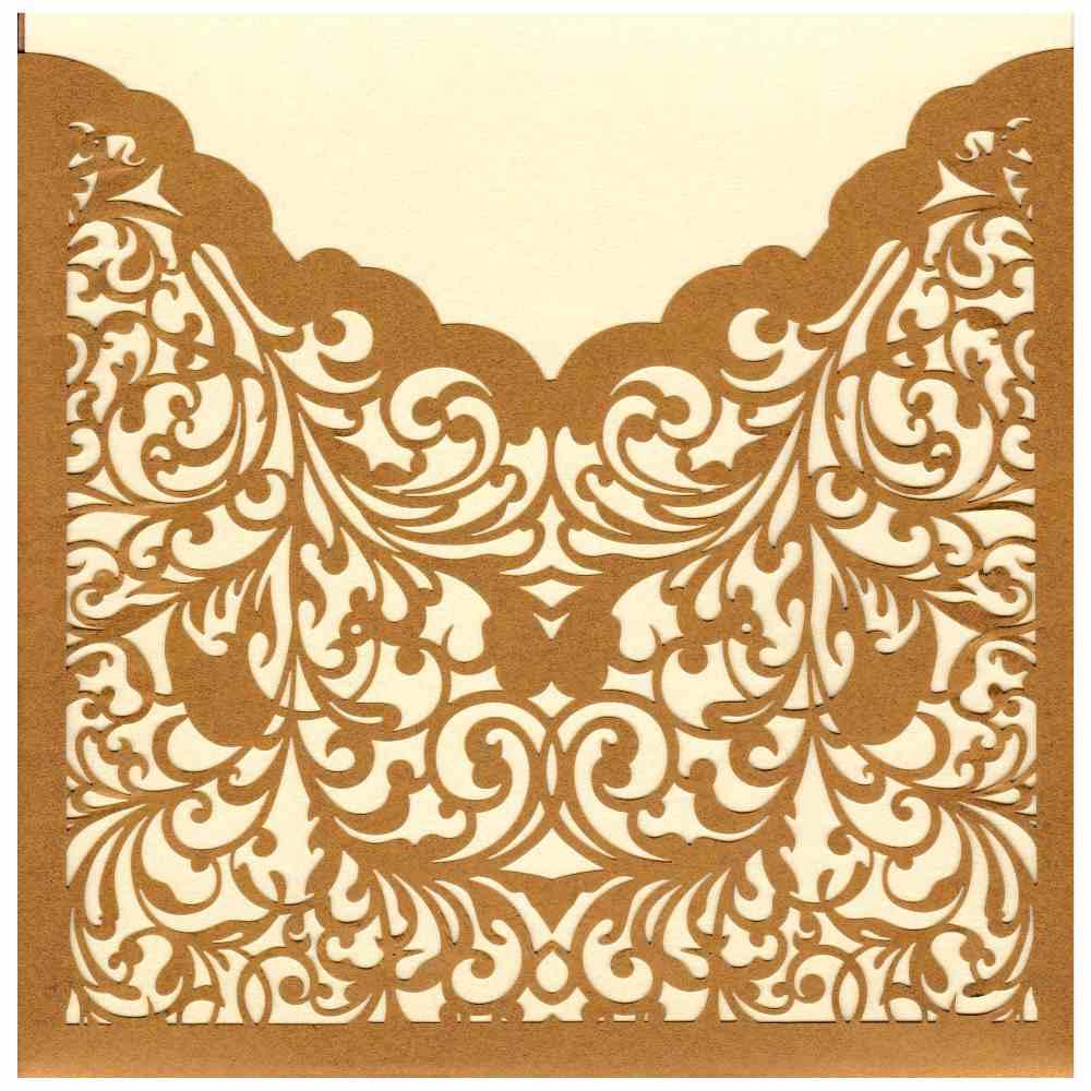 Gold Die Cut Invitation Card