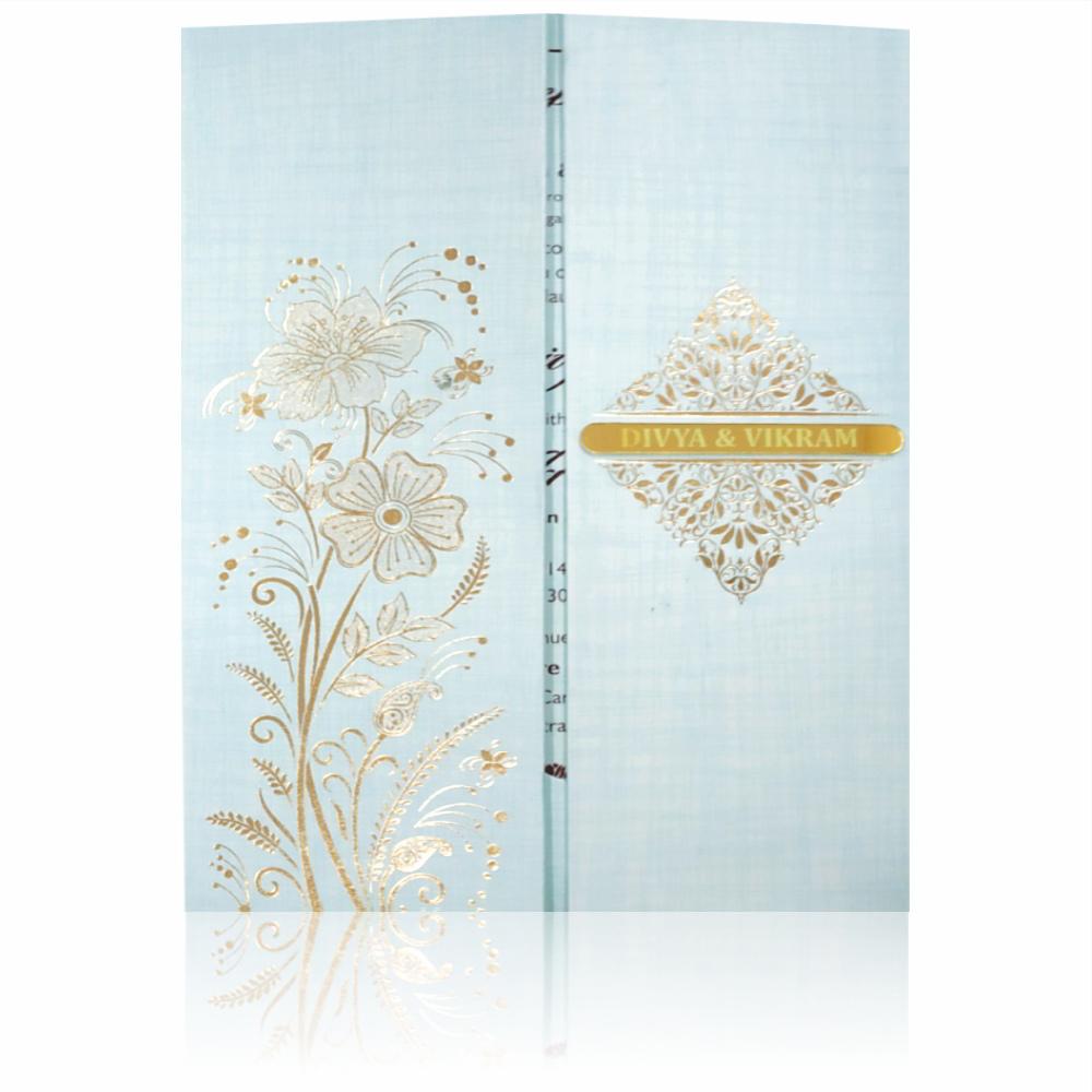 Light Blue Premium Padded Invitation With Open Door Type-KNPS9513B