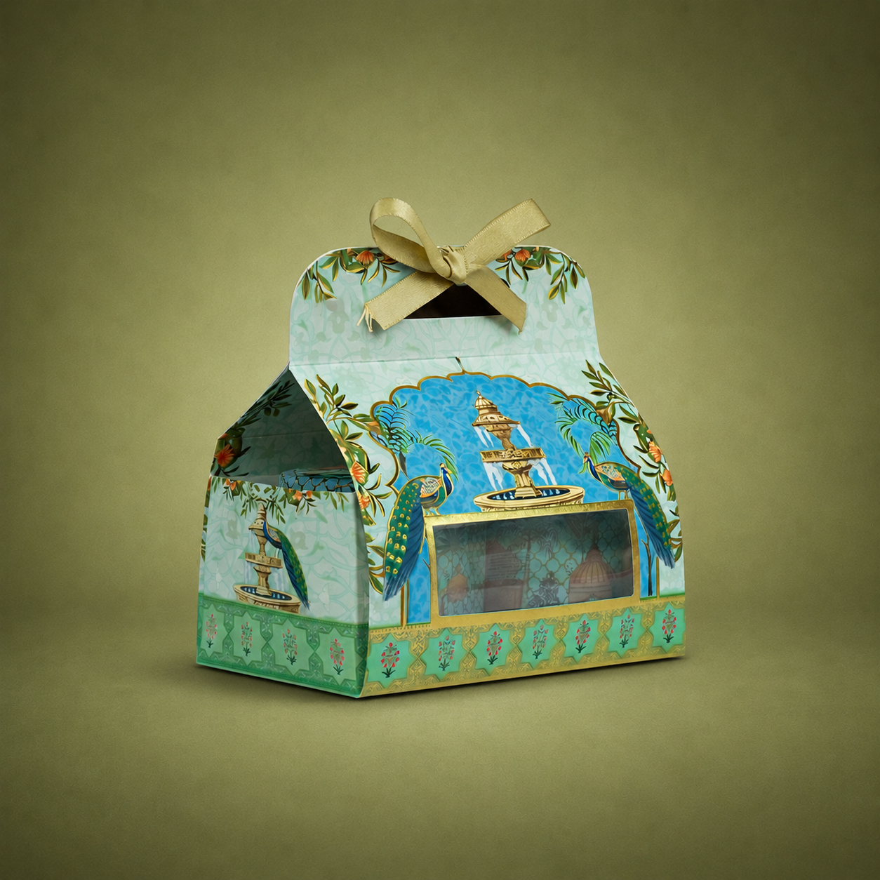 Peacock Fountain Return Gift Hamper-GNBT9502
