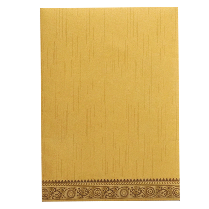Yellow Golden Ganesha Wedding Card-King of Cards