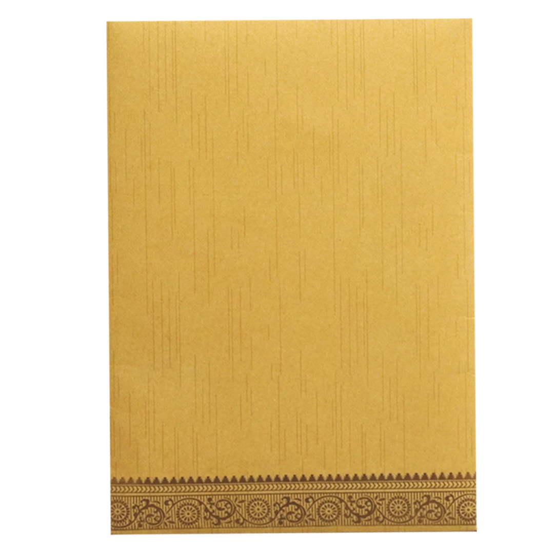 Yellow Golden Ganesha Wedding Card-King of Cards