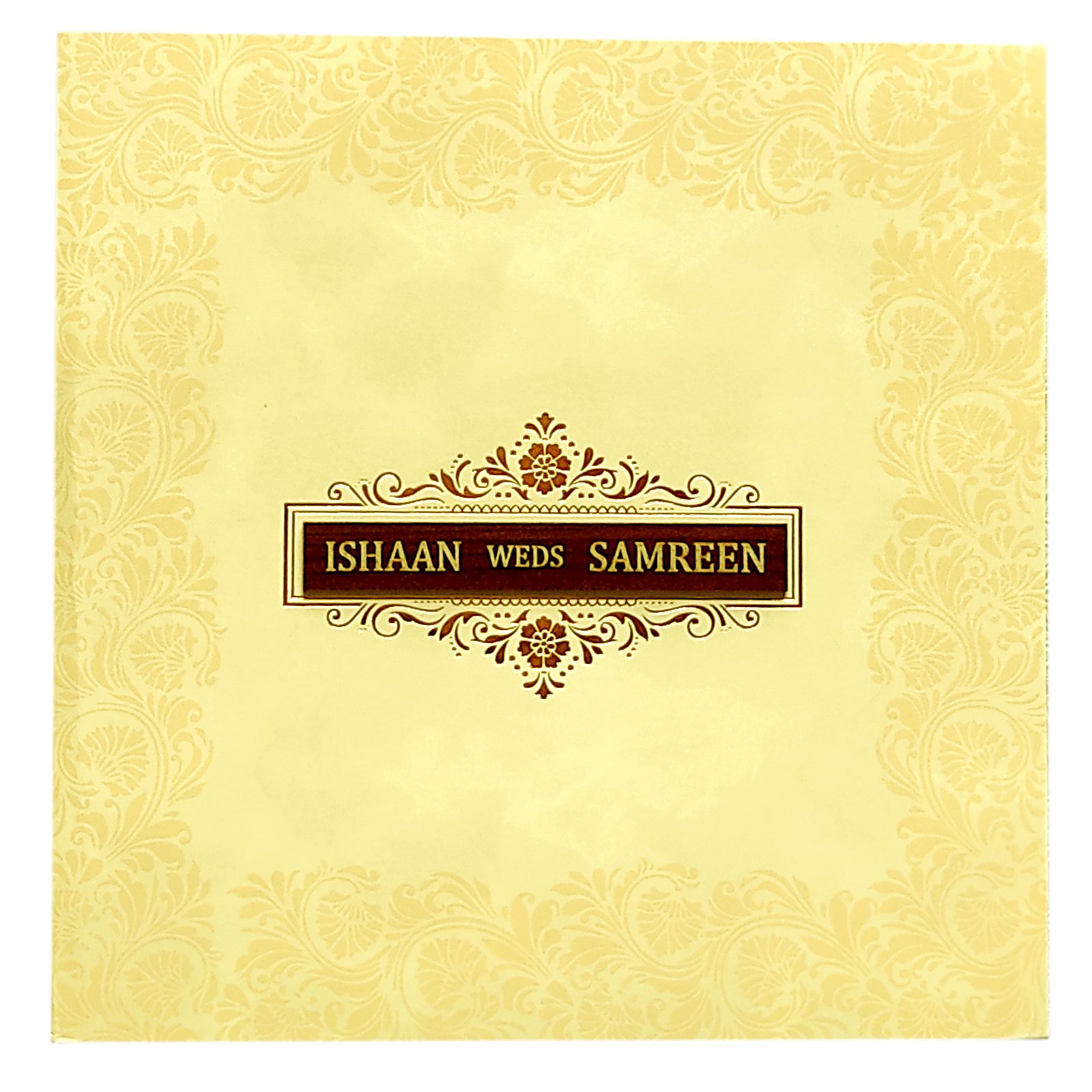 Cream Nameplate Invitation Card-KRC29042