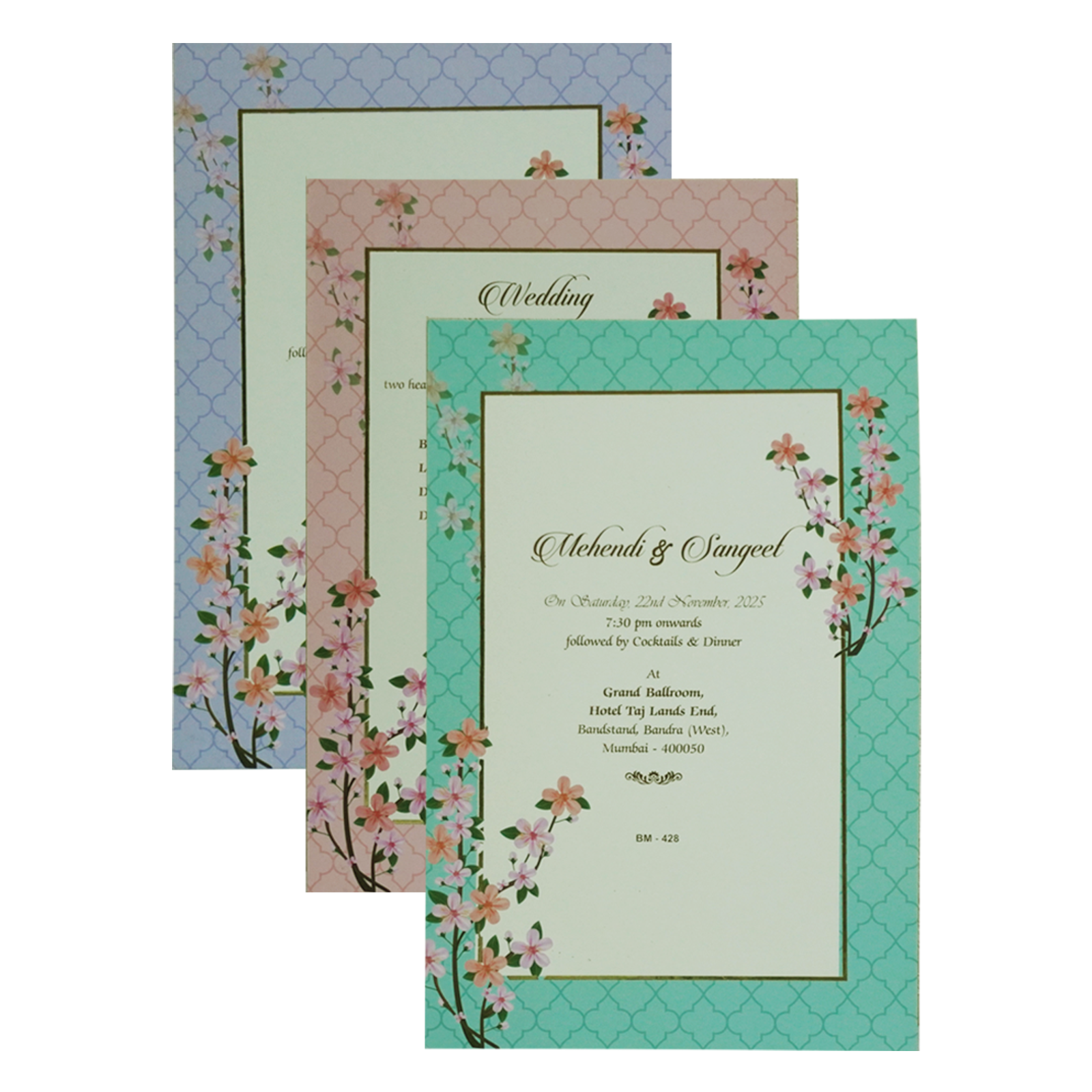 Green Elephant Premium Wedding Card-King of Cards