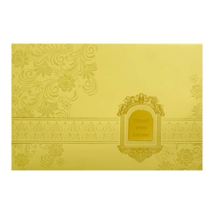 Light Yellow Wedding Card-King of Cards