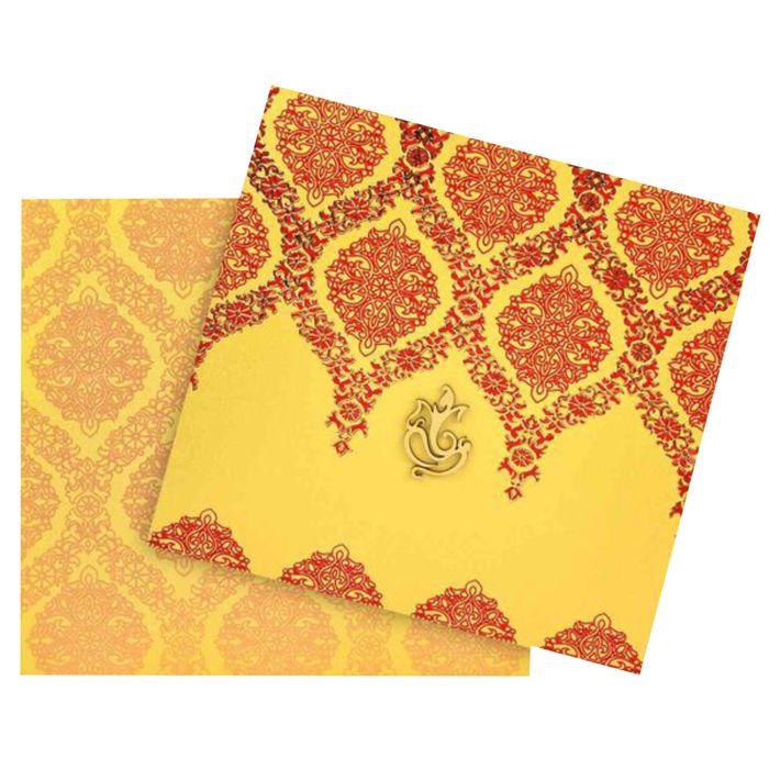 Gold Ganesha Invitation Card-King of Cards