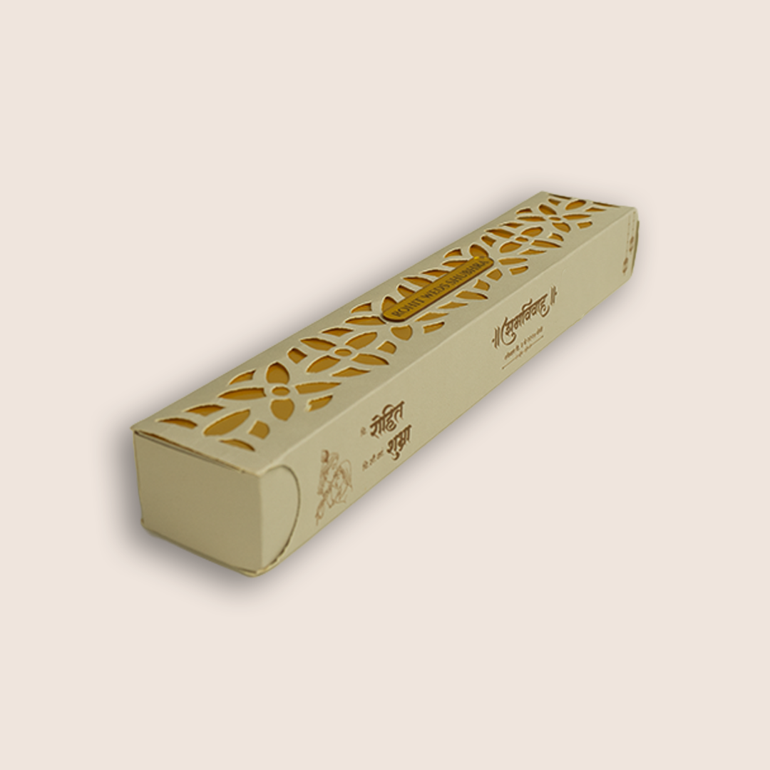 Grey Laser Cut Scroll Boc Card - KJPS2925