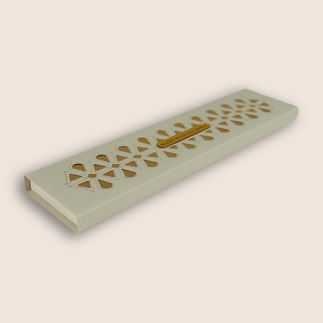 Grey Laser Cut Scroll Card - KJPS2914