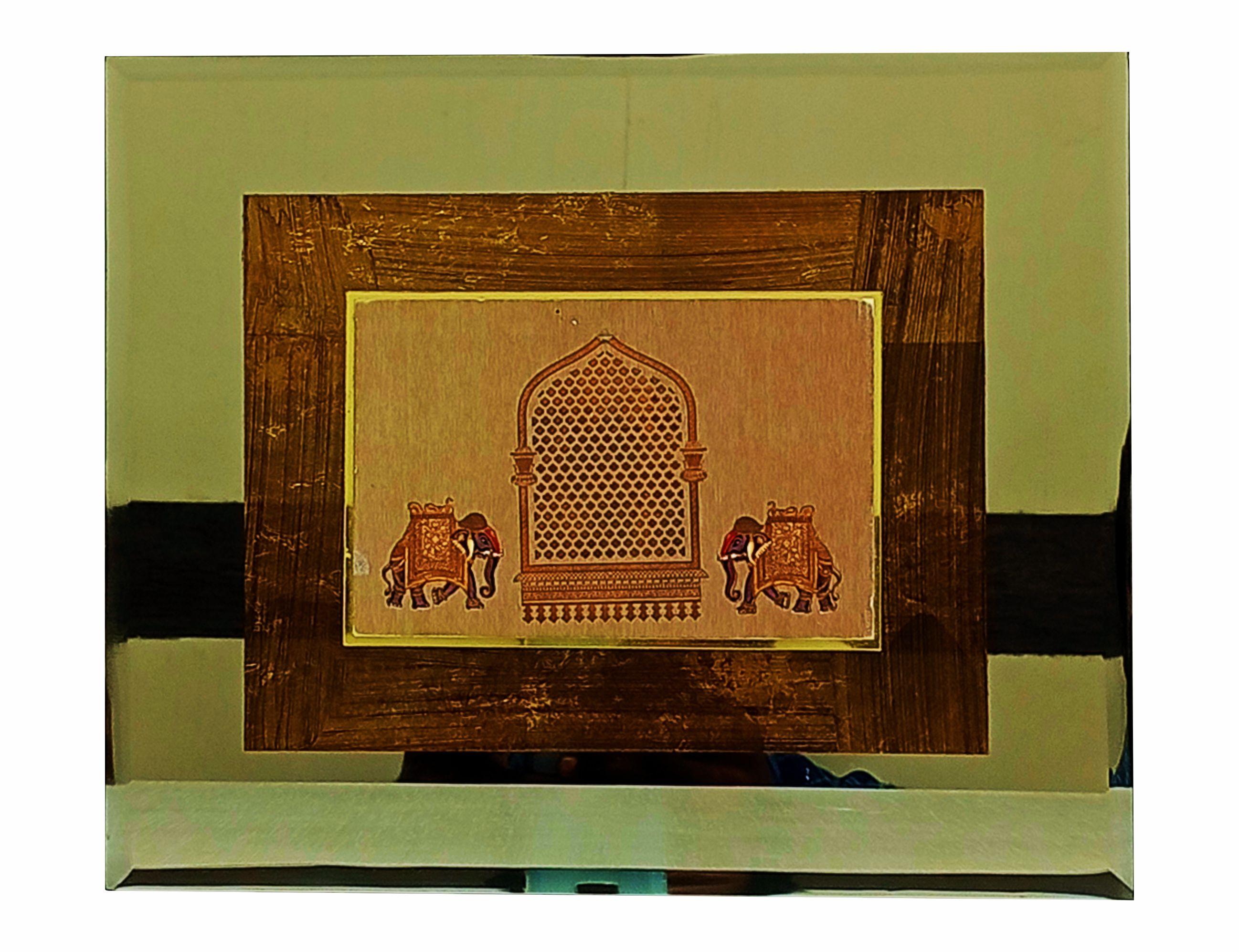 Brown Ultra Premium Howdah Design With Sweet Box-KNKUP034