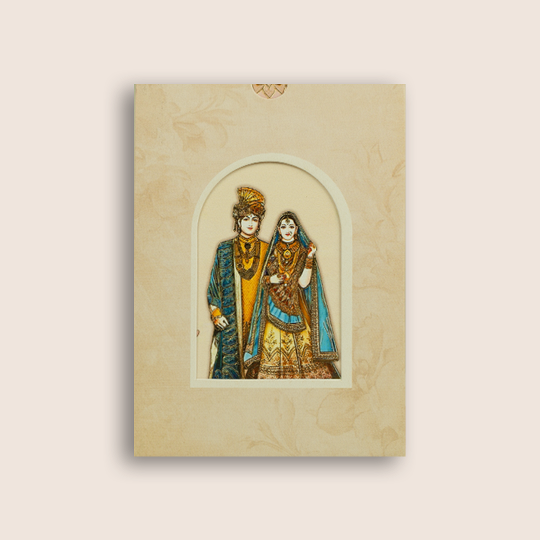 Pink Bride Groom Wedding Invitation Card - KPR07330