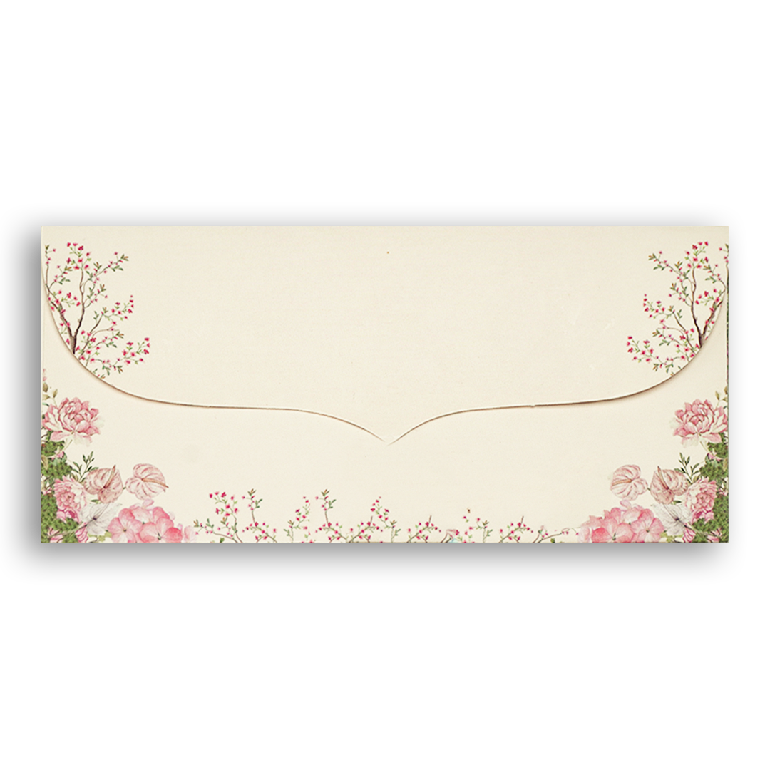 Pink Floral Peacock Money Envelope - KRCE7060