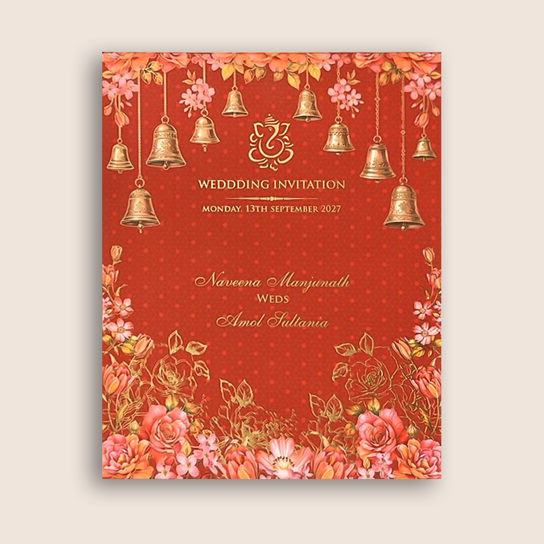 Red Balaji Padmavathi Premium Luxury Invitation - KNLW202569