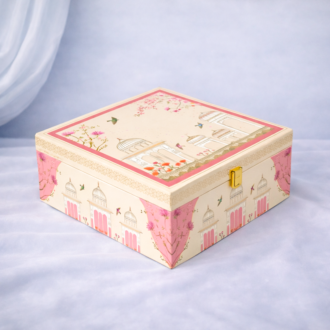 Pink Royal Palace Luxury Sweet Jar Box-KBX10103