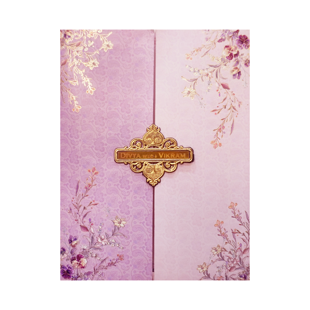 Pastel Pink Floral Wedding Card-King of Cards