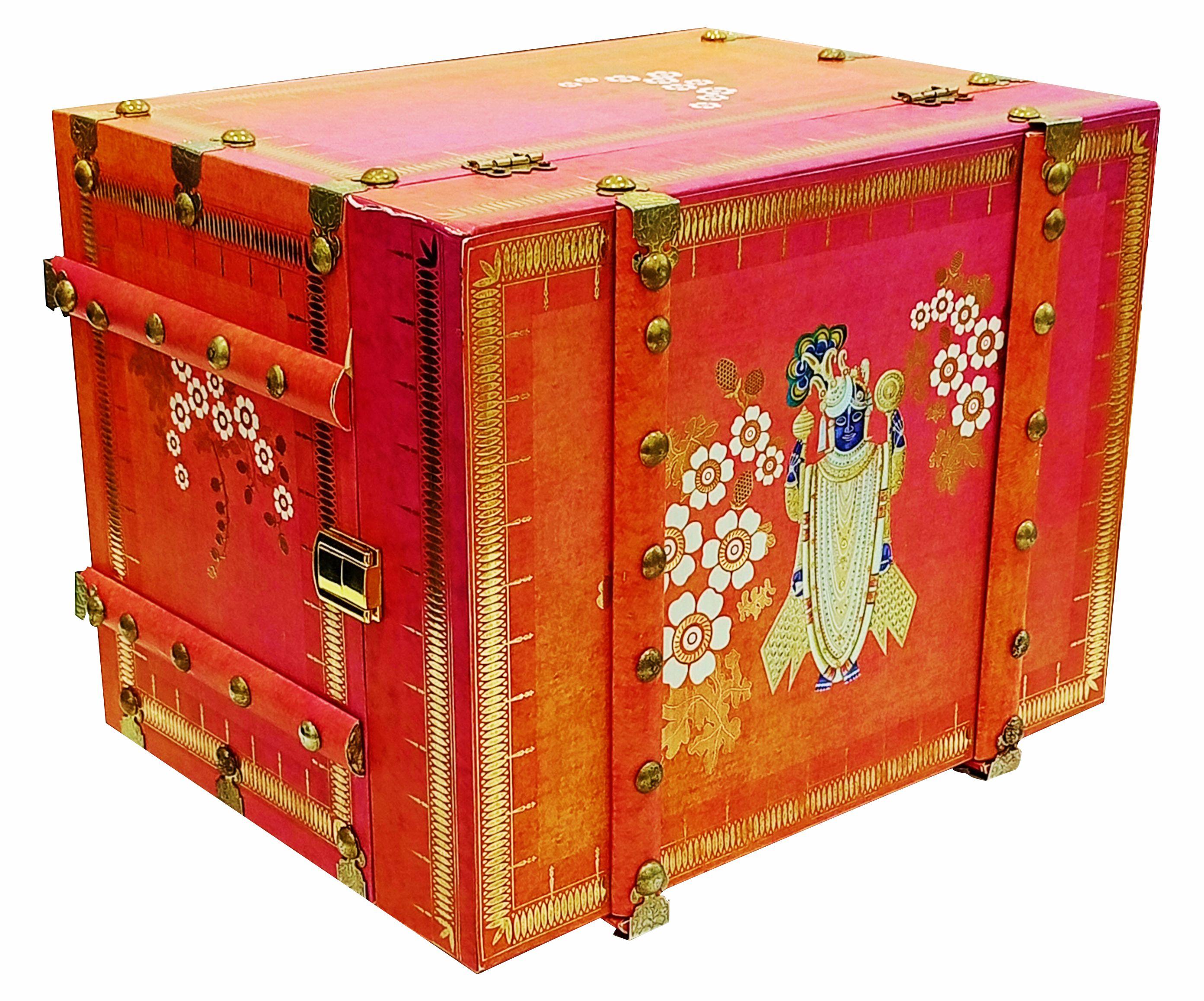 Pink Ultra Luxury Invitation For Royal Indian Wedding-KNKUP029